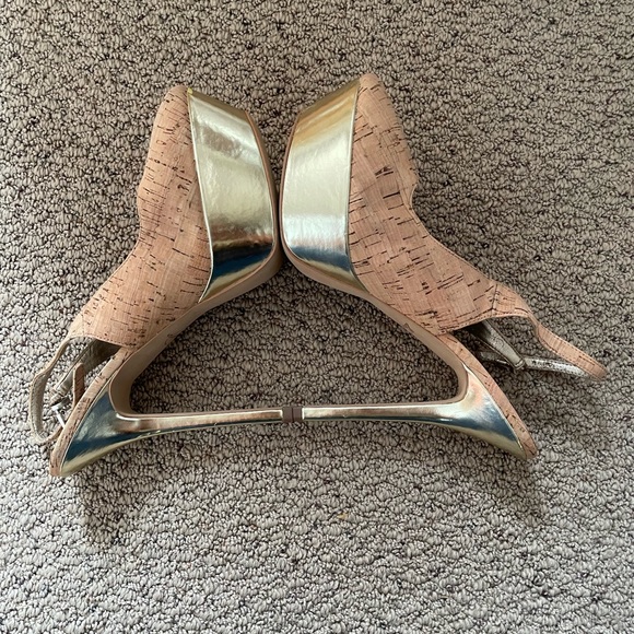 SAM EDELMAN Novato Slingback Pump Cork Stiletto - Picture 9 of 13